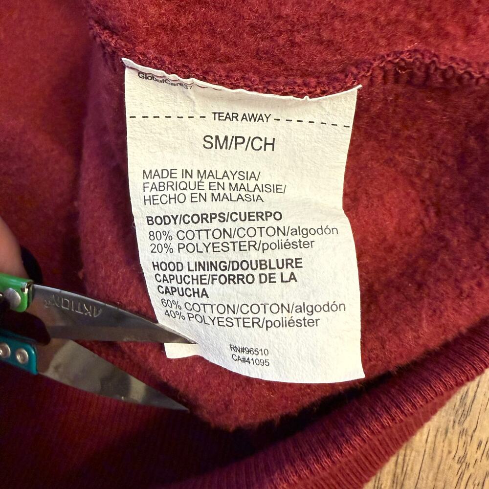 Under Armour Rival Hoodie Sweatshirt Big Logo Screenprint Maroon Unisex Small - Picture 6 of 9